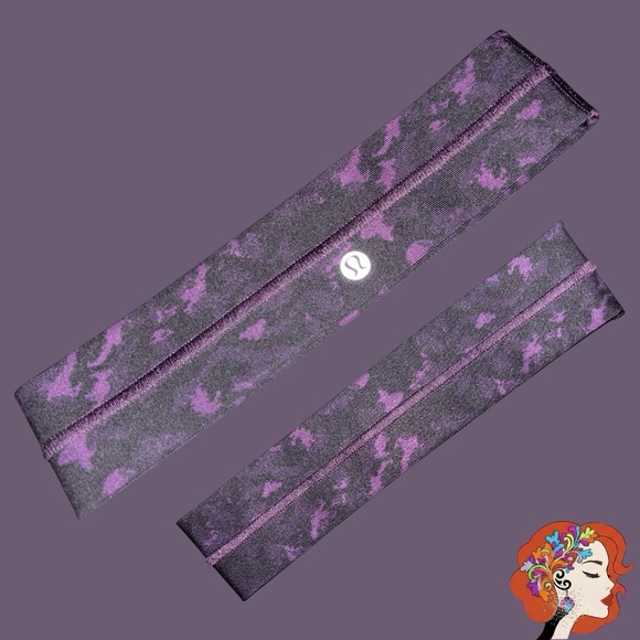 Lululemon Purple/Black Design HeadBand EUC - Picture 2 of 3